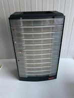 Curver opbergrek met lades vakverdeling gebruikt voor lego, Ophalen, Zo goed als nieuw