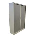 Tweedehands Roldeurkast Lichtgrijs Zilvergrijs 195 x 120 x 4, Huis en Inrichting, Kasten | Roldeurkasten en Archiefkasten, Gebruikt