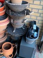 Barbecue 2 stuks, Tuin en Terras, Bloempotten, 25 tot 40 cm, Overige materialen, Gebruikt, Rond