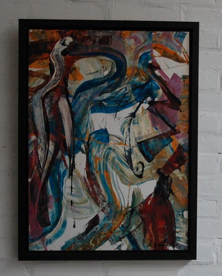 Jan te Wierik origineel schilderijen. 53 x 71 cm., Antiek en Kunst, Kunst | Schilderijen | Modern, Ophalen