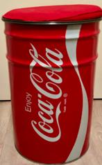 Groot bewaarblik/zitplek Coca Cola, Ophalen, Gebruikt, Overige, Overige merken