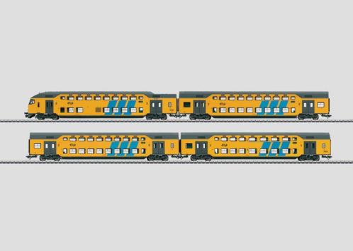 Marklin 43598 NS Set DDM2/3 dubbeldeksrijtuigen, Hobby en Vrije tijd, Modeltreinen | H0, Zo goed als nieuw, Wagon, Wisselstroom