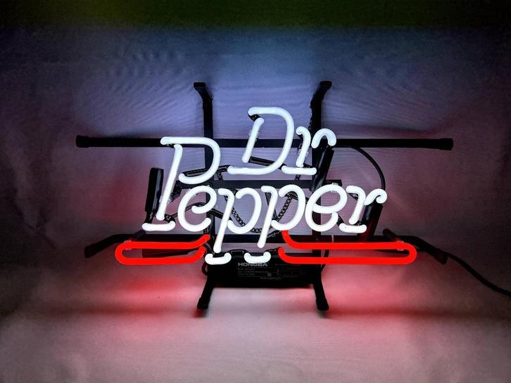 Dr Pepper glas neon lamp / lichtreclame, Verzamelen, Merken en Reclamevoorwerpen, Nieuw, Lichtbak of (neon) lamp, Ophalen of Verzenden