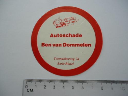 sticker oud Autoschade Aarle rixtel Ben van Dommelen schade, Verzamelen, Stickers, Zo goed als nieuw, Bedrijf of Vereniging, Verzenden