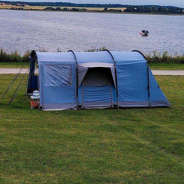 Ruime katoenen tunneltent voor 4 personen van de Vrijbuiter, Caravans en Kamperen, Tenten, tot en met 4, Gebruikt, Ophalen