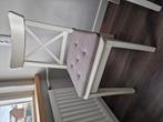 2x witte stoelen, Huis en Inrichting, Stoelen, Ophalen, Gebruikt, Wit, Twee