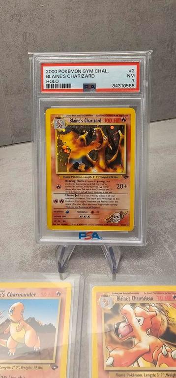 Blaine's Charizard PSA 7 - Afhalen mogelijk! beschikbaar voor biedingen