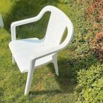 3x witte tuinstoel kuip, Ophalen, Gebruikt, Kunststof