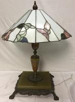 0800f Tiffany tafellamp., Gebruikt, Barok, 50 tot 75 cm, Glas