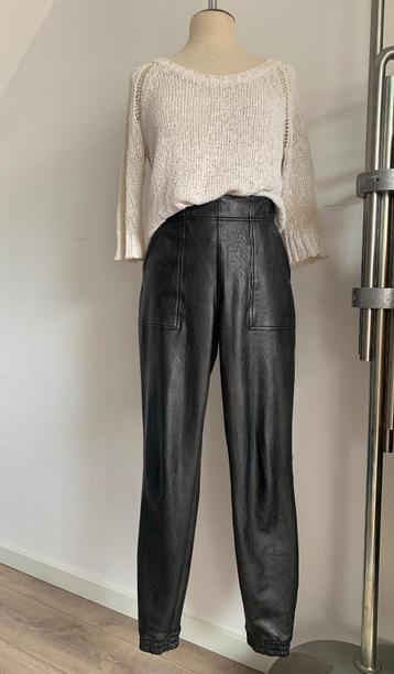 Spanx leather look broek pantalon zwart/bruin L= 38/M - 40/L beschikbaar voor biedingen