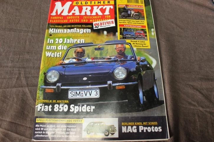 blad Oldtimer Markt 9/99 oa. Renault 4 Simson Schwalbe R75/5, Boeken, Auto's | Folders en Tijdschriften, Gelezen, Renault, Ophalen of Verzenden