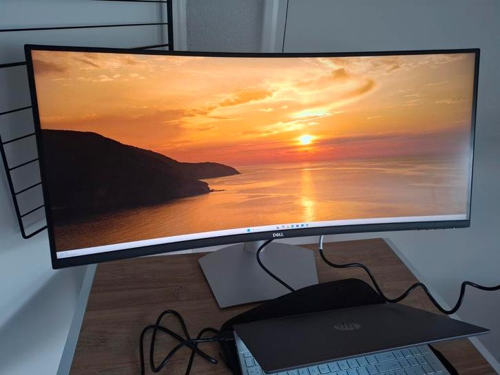 Dell 34" Curved Monitor S3422DW – Ultrawide QHD, Computers en Software, Monitoren, Zo goed als nieuw, DisplayPort, HDMI, Curved