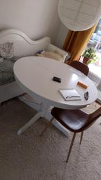 Eettafel rond Ikea ingatorp wit, Huis en Inrichting, Tafels | Eettafels, Ophalen, Gebruikt, 100 tot 150 cm, 50 tot 100 cm