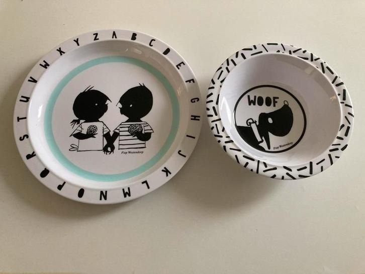 Jip en Janneke Bordje - Schaaltje, Huis en Inrichting, Keuken | Servies, Zo goed als nieuw, Bord(en), Overige stijlen, Overige materialen