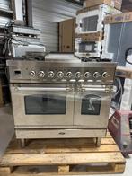 Boretti gasfornuis met dubbele ovens, Witgoed en Apparatuur, Fornuizen, Ophalen, 60 cm of meer, Grill, Zo goed als nieuw