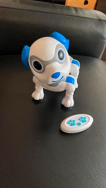 Robothond met controller wit met blauw 20cm beschikbaar voor biedingen