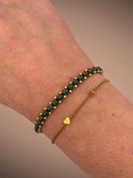 Armband 17 cm groen, Overige materialen, Nieuw, Ophalen of Verzenden, Met bedels of kralen