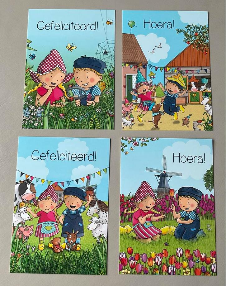 Fien en Teun Ansichtkaarten Set (4 stuks), Boeken, Kinderboeken | Baby's en Peuters, Nieuw, 3 tot 4 jaar, Ophalen of Verzenden