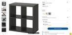 IKEA KALLAX Open Kast – 2x2 vakken – Zwartbruin, Ophalen, Gebruikt, 50 tot 100 cm, Minder dan 100 cm