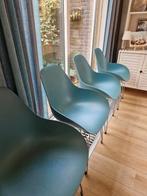 Mooie blauwe eetkamerstoelen kubikoff, Huis en Inrichting, Ophalen, Gebruikt, Blauw, Overige materialen
