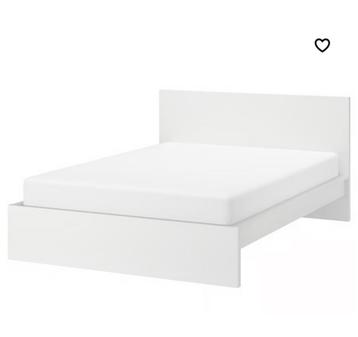 IKEA Malm bed wit twijfelaar inclusief lattenbodem