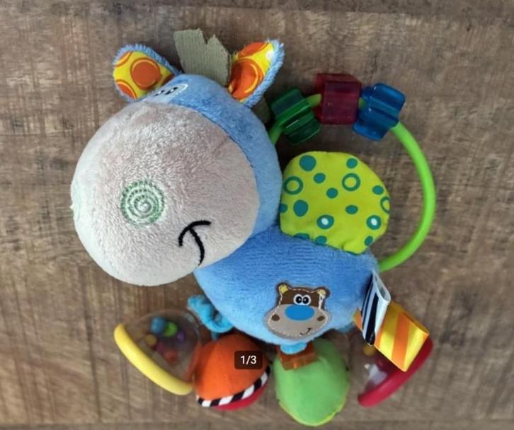 Playgro Clip Clop Toy Box rammelaar blauw paard. ZGAN., Kinderen en Baby's, Speelgoed | Babyspeelgoed, Zo goed als nieuw, Rammelaar