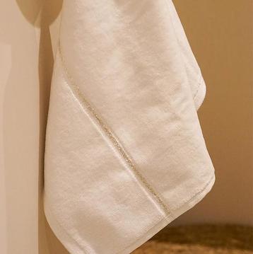 Hotelkwaliteit (Gasten)Handdoeken Wit/Zilver - 30x50cm beschikbaar voor biedingen