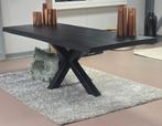 Boomstam tafel massief eiken met spinpoot Zwart.
2 maten!, Ophalen, 100 tot 150 cm, Vijf personen of meer, Nvt
