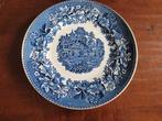 Royal Tunstall blauw bord rond met afbeelding, Ophalen of Verzenden