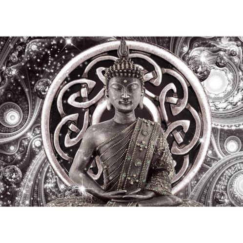 121 Buddha Grijs Vlies Fotobehang in 3 maten 350x250cm Nieuw, Huis en Inrichting, Woonaccessoires | Wanddecoraties, Nieuw, Ophalen