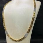 Prachtige 14 kt gouden massieve platte koningsketting 70 cm, Ophalen of Verzenden, Nieuw, Goud
