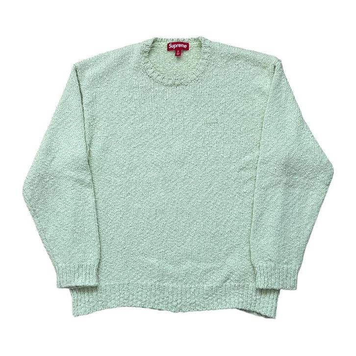 Supreme SS24 Bouclé Small Box Logo Crewneck, Kleding | Heren, Truien en Vesten, Zo goed als nieuw, Maat 48/50 (M), Groen, Ophalen of Verzenden