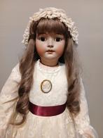 Antieke porseleinen pop Heinrich Handwerck 90 cm | haarlijn!, Antiek en Kunst, Antiek | Speelgoed, Ophalen of Verzenden