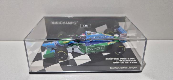 F1 Benetton B194 Jos Verstappen British GP 200 pcs. 1/43, Hobby en Vrije tijd, Modelauto's | 1:43, Nieuw, Auto, MiniChamps, Ophalen of Verzenden