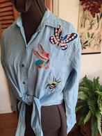 Spijkerblouse blouse maat l, Ophalen of Verzenden, Zo goed als nieuw, Maat 42/44 (L), Blauw