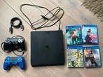 PS4 met 2 Controllers & 4 Games!, Spelcomputers en Games, Spelcomputers | Sony PlayStation 4, Ophalen, Met 2 controllers, Slim