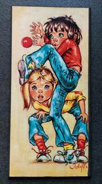 Vintage Jolylle  Big eyes schilderijtje, Antiek en Kunst, Ophalen of Verzenden