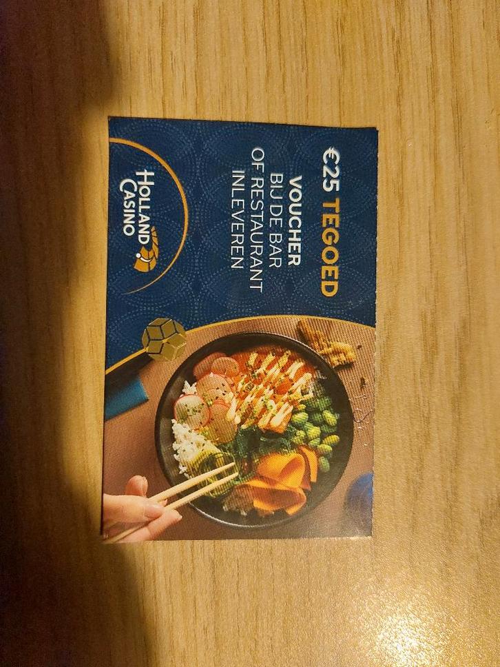 5 Holland Casino Horeca Vouchers incl verzenden, Tickets en Kaartjes, Overige Tickets en Kaartjes, Drie personen of meer
