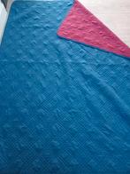 Quilt / sprei - bordeauxrood & blauw - 210x170cm, Huis en Inrichting, Ophalen of Verzenden