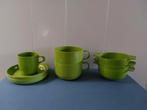 Vintage Mepal Servies Groen, Huis en Inrichting, Ophalen of Verzenden, Gebruikt, Overige stijlen, Kop(pen) en/of Schotel(s)