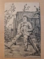 1916 Duitse Ansichtkaart Soldaat bij Kanon 1916, Ophalen of Verzenden, Voor 1920, Gelopen, Duitsland