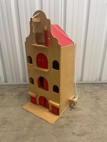 Houten Poppenhuis Pakhuis Vintage beschikbaar voor biedingen