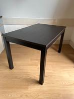 Zwarte uitschuifbare eettafel, Huis en Inrichting, Tafels | Eettafels, Ophalen, Gebruikt, 100 tot 150 cm, 50 tot 100 cm