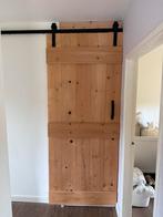 Complete steigerhouten schuifdeur met rails, Huis en Inrichting, Kasten | Kledingkasten, Ophalen, Gebruikt, 50 tot 100 cm, 200 cm of meer