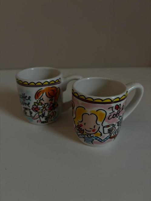 Blond Amsterdam • Espressokopjes Even Bijkletsen, Huis en Inrichting, Keuken | Servies, Zo goed als nieuw, Blond Amsterdam, Aardewerk