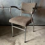 OPRUIMING Set van 3 buisframe stoelen Gispen jaren 50 60, Huis en Inrichting, Stoelen, Ophalen, Gebruikt, Buisframe, Bakeliet