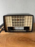 Zeer oude Philips radio met bakelieten kast, werkend, Verzenden