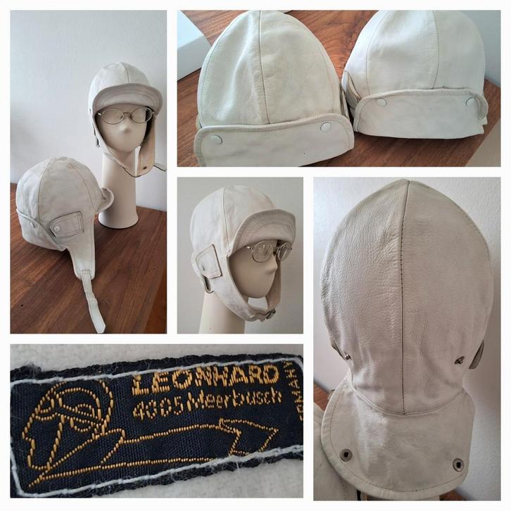 Pilotenmuts Leon Hard 4005 Meerbush, vliegeniers mutsen, Antiek en Kunst, Antiek | Kleding en Accessoires, Ophalen of Verzenden