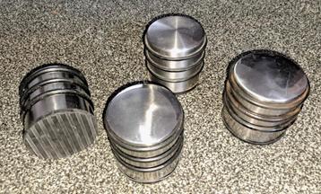 Set van 4 Zeller RVS deurstoppers, 6,5 x 7 cm, 1,15 kg beschikbaar voor biedingen