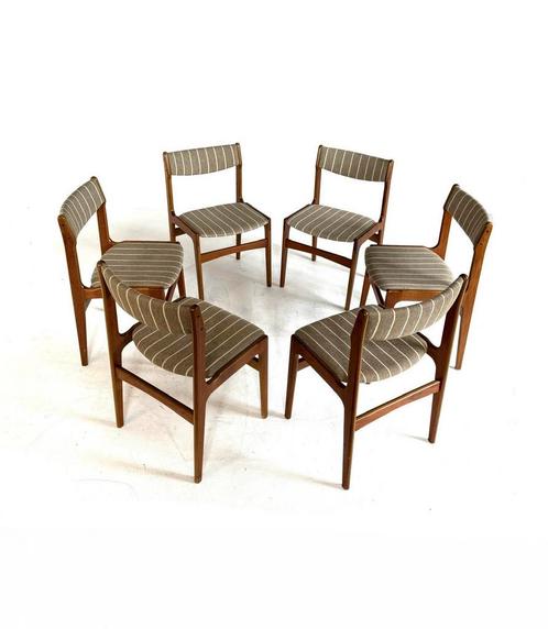 Set van 6 eetkamerstoelen, Erik Buch, OD Møbler ‘60, Huis en Inrichting, Stoelen, Zo goed als nieuw, Vijf, Zes of meer stoelen